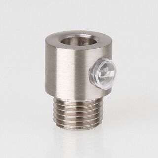 Zugentlastung mit M10x1 Außengewinde für Kabel 13x17mm Metall Edelstahloptik