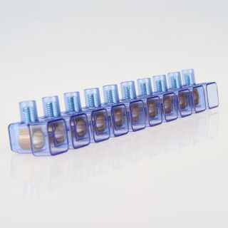 Lüsterklemme 10mm² transparent 10-polig einseitig geschlossen