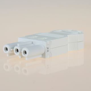 Schnellmontage Steckverbinder für individuelle Verbindungsleitungen Buchsenteil 230V/16A weiß
