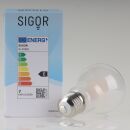 Sigor E27 LED Filament Leuchtmittel matt 7W=(60W) 220-240V 806 lm 2700K warmweiß dimmbar