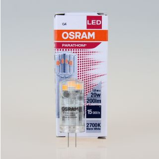 Osram LED-Stiftsockellampe, Parathom Pin G4/12V/1,8W=(20W) warmweiß