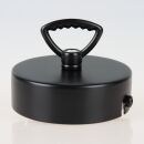 1-Loch Lampen-Baldachin 80x25 Metall schwarz mit...