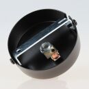 1-Loch Lampen-Baldachin 80x25 Metall schwarz mit...