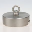 1-Loch Lampen-Baldachin 80x25 Metall Edelstahloptik mit...