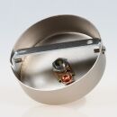 1-Loch Lampen-Baldachin 80x25 Metall Edelstahloptik mit Ringnippel 22mm für Kettenaufhängung