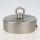1-Loch Lampen-Baldachin 80x25 Metall Edelstahloptik mit Ringnippel 22mm für Kettenaufhängung