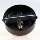 2-Loch Lampen-Baldachin 80x25 Metall schwarz mit...
