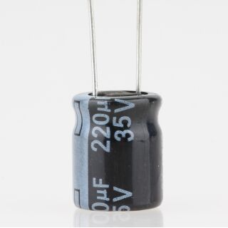 220uF 35V Elko Elektrolytkondensator Radial 105°C 10x12mm Rastermaß 5mm
