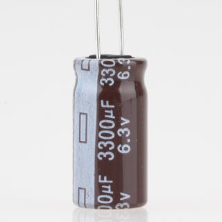 3300uF 6,3V Elko Elektrolytkondensator Radial 105°C 10x20mm Rastermaß 5mm