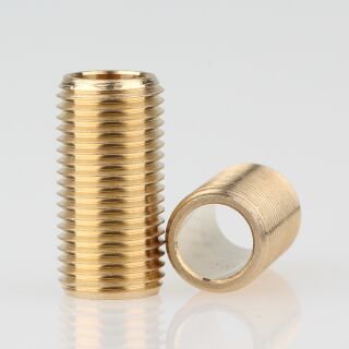 M10x1 Gewinderohr 20mm lang Messing roh für Lampen und Leuchtenbau