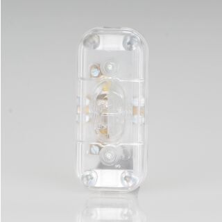 Schnurschalter Schnur-Zwischenschalter transparent 60x26mm 250V/2A für Flachkabel und Rundkabel