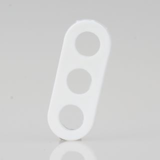 Dreiloch-Scheibe Lampen-Kabelaufhänger Kunststoff weiß 3x6,8mm