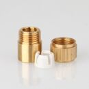 Zugentlastung mit M10x1 Innengewinde für Kabel 12x20mm 3-teilig Metall Messing roh