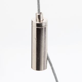 Ms Seilstopper mit seitlichem Ausgang M4 IG vernickelt 9x29 mm