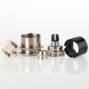 E27 Vintage Lampenfassung Metall Messing vernickelt mit Zugentlastung und 2 Schraubringe