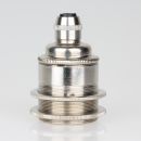 E27 Vintage Metall Lampenfassung Nickel matt mit...