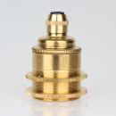 E27 Vintage Metall Lampenfassung Messing roh mit...