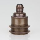 E27 Vintage Metall Lampenfassung antik fume mit...