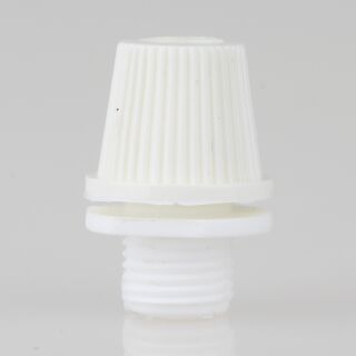 Zugentlastung mit M10x1 Außengewinde für Kabel 16x22mm Kunststoff weiß mit Quetschverbindung