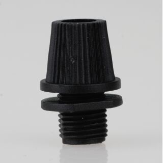 Zugentlastung mit M10x1 Außengewinde für Kabel 16x22mm Kunststoff schwarz mit Quetschverbindung