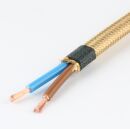 Textilkabel gold 2-adrig 2×0,75 mm²...