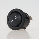 Lampen Einbau-Wippschalter schwarz Rund 1-polig 6A/250V...