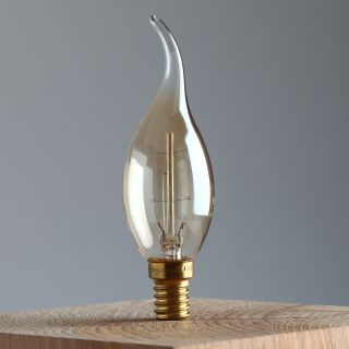 E14 Vintage Deko Glühlampe Windstoß Kerzenlampe 230V/240/25W für Kronleuchter und Lüster