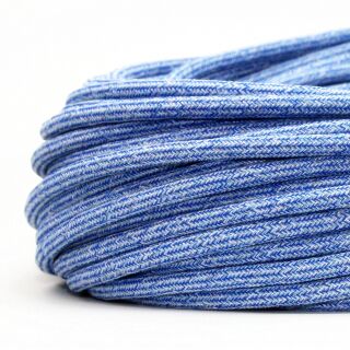 Textilkabel Jeans-Muster 3-adrig 3x0,75mm² Zug-Pendelleitung S03RT-F 3G0,75