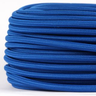 Textilkabel Stoffkabel dunkelblau 3-adrig 3x0,75 Gummischlauchleitung 3G 0,75 H03VV-F textilummantelt