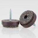 Filzgleiter 24 mm Kunststoff braun mit Schraube für...