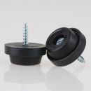 Möbelstopper 24 mm Kunststoff schwarz mit Schraube