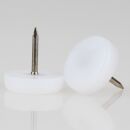 Möbelgleiter 18 mm Kunststoff natur rund mit Nagel...