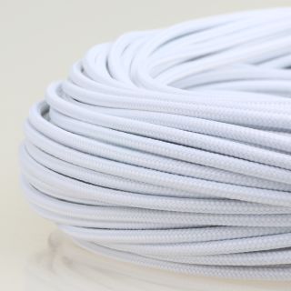Textilkabel Stoffkabel weiß 1-adrig 1x0,75mm² Einzeladerleitung 