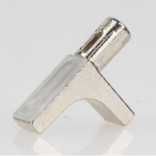 Häfele Bodenträger für Holz und Glasböden zum Einstecken in 5mm Bohrloch mit KU Auflage transparent