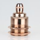 E27 Vintage Lampenfassung Metall Bronze mit Zugentlastung...