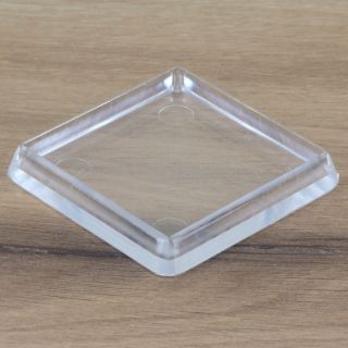 Möbeluntersetzer eckig 60/70mm transparent