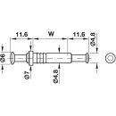 Häfele Doppelbolzen Rafix 30 verzinkt Bohrloch 5mm Wanddicke 16mm