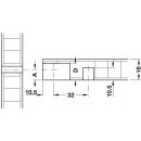 Häfele Endkappenbolzen Rafix 30 verzinkt Bohrloch 5mm Wanddicke 16mm