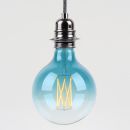 Danlamp E27 Vintage Deko LED Mega Edison Blue Lampe 125mm...