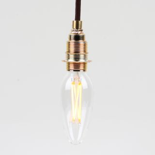 Danlamp E14 Vintage Deko LED Kerzenform klar Lampe 45mm 240V/3,5W