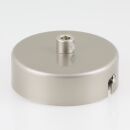 1-Loch Lampen-Baldachin Metall 78x25mm Nickel matt mit Zugentlaster für 1 Lampenpendel