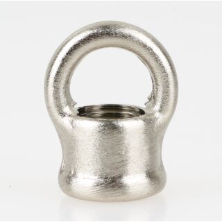 Ringnippel Metall Edelstahl-Optik 18x22mm M10x1 Innengewinde für Lampen und Leuchtenbau