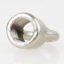 Ringnippel Metall Edelstahl-Optik 18x22mm M10x1 Innengewinde für Lampen und Leuchtenbau