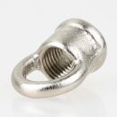Ringnippel Metall Edelstahl-Optik 18x22mm M10x1 Innengewinde für Lampen und Leuchtenbau