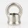 Ringnippel Metall Edelstahl-Optik 18x22mm M10x1 Innengewinde für Lampen und Leuchtenbau