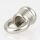 Ringnippel Metall Edelstahl-Optik 18x22mm M10x1 Innengewinde für Lampen und Leuchtenbau
