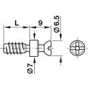 Häfele Verbindungsbolzen Rafix S20 Spezialgewinde 20x7mm verzinkt