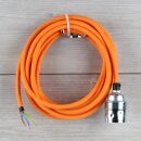 Textilkabel Orange mit E27 Lampenfassung Metall verchromt...