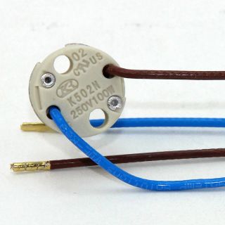 5 Stück Lampenfassung universal G4/GU5.3/GY6.35 für Niedervoltlampen 10cm Kabel 