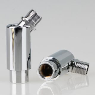 Lampen Dreh-Kippgelenk 16x48mm verchromt M10x1 AG auf M10x1 IG 90° kippbar 360° drehbar
